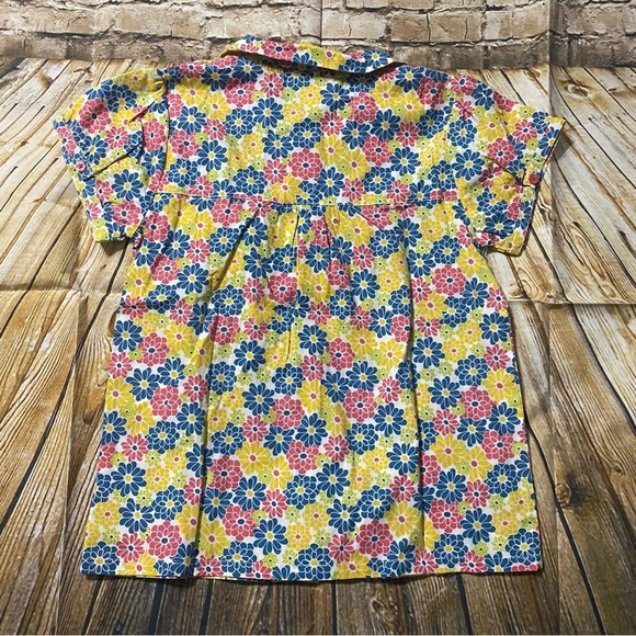 Vintage Strasburg Yellow Pink Daisy Floral Hippie Print Button Up Shirt - Picture 3 of 4